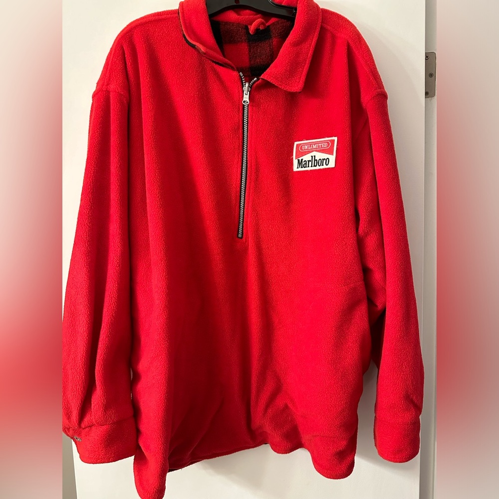 Marlboro Unlimited Half Zip Reversible Fleece Pullover